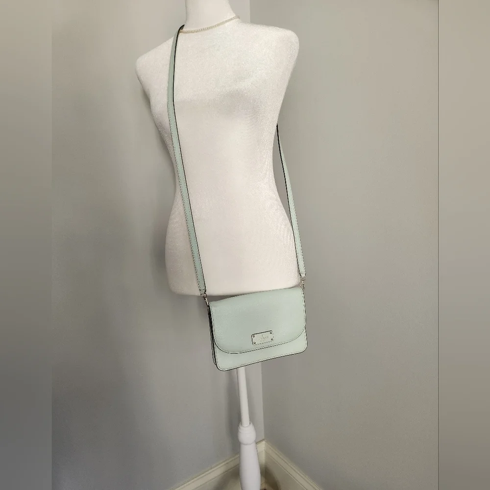 kate spade Mikke Grove Street Mint Green leather crossbody Purse